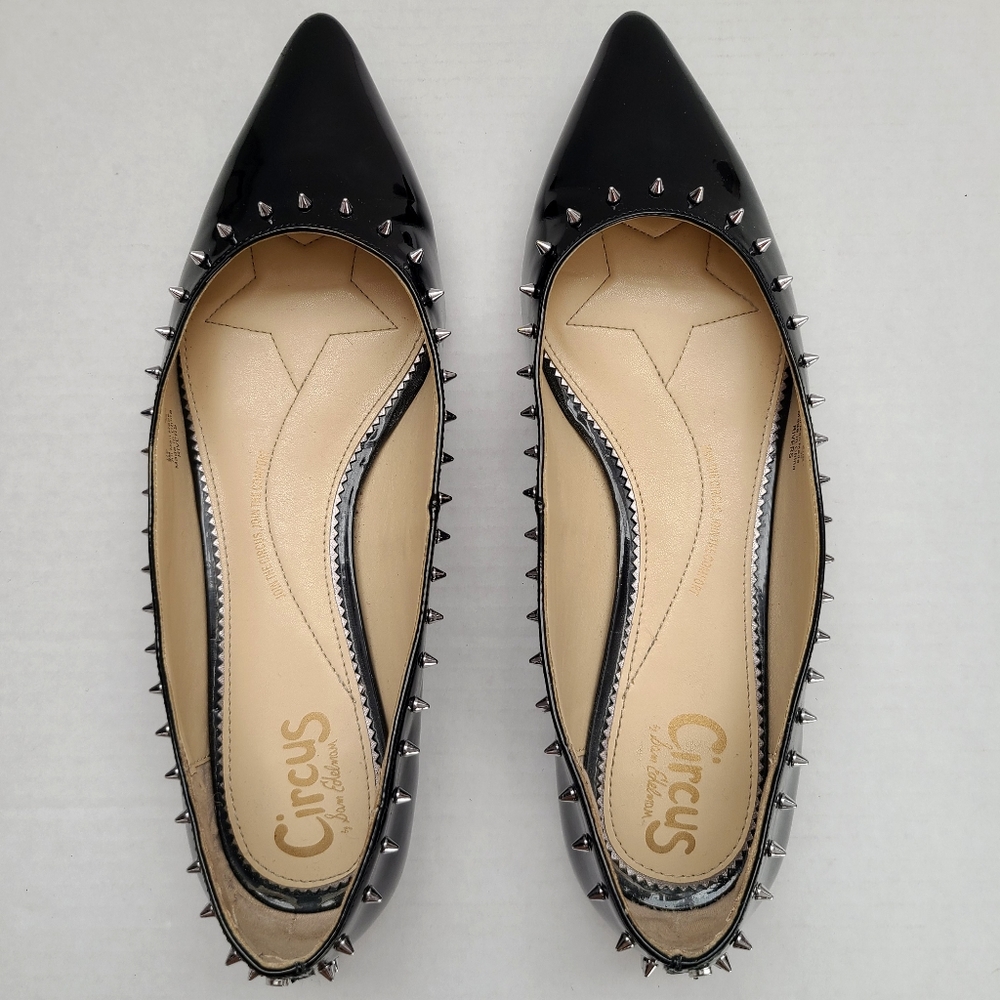 Black Circus Sam Edelman Pointed Spike Flat